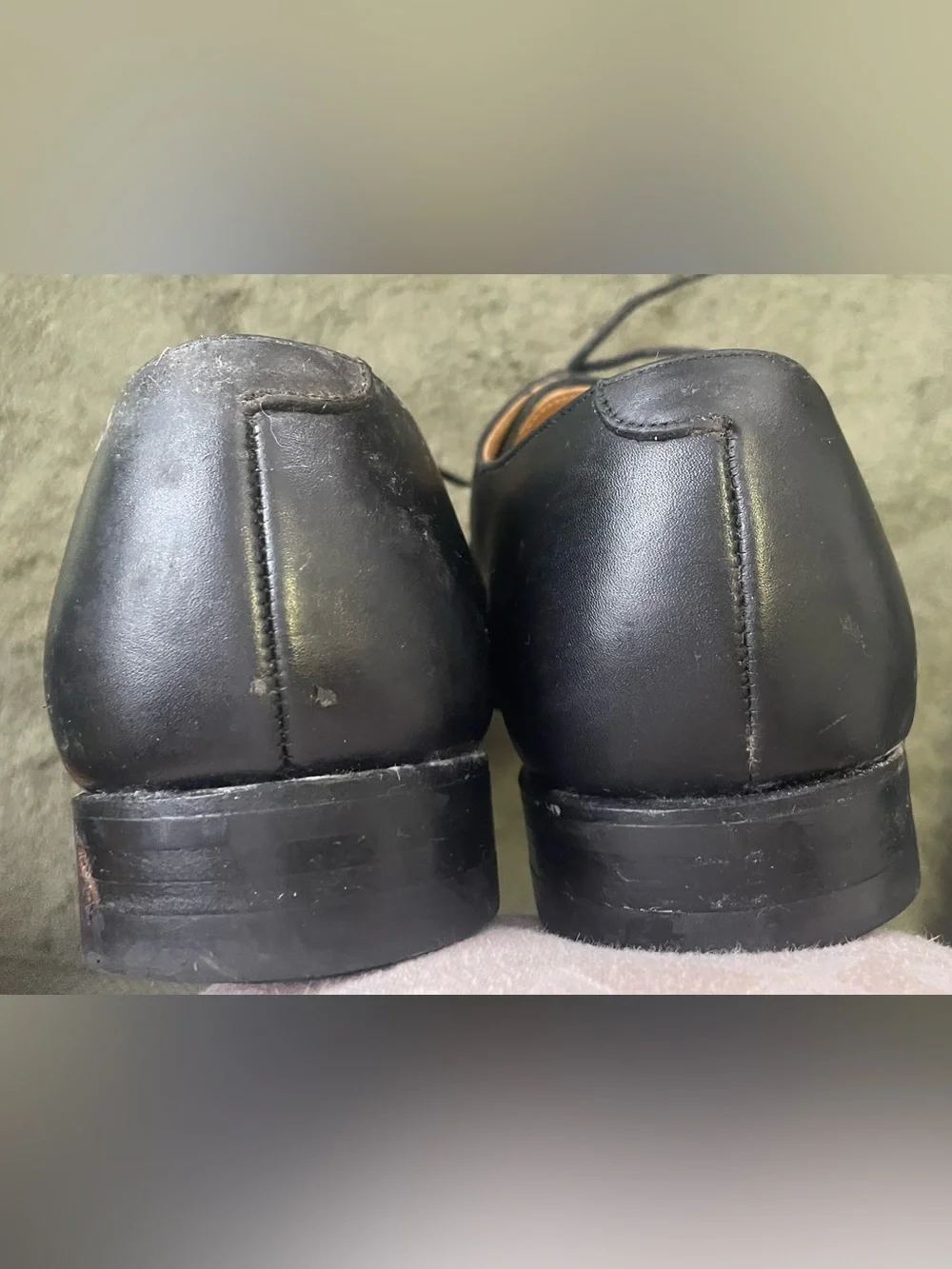 Crockett & Jones Men’s Black Leather Derby Shoes